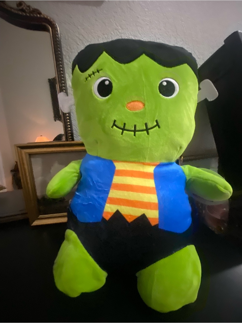 Green Frankenstein Plush Toy - Cute Monster Doll